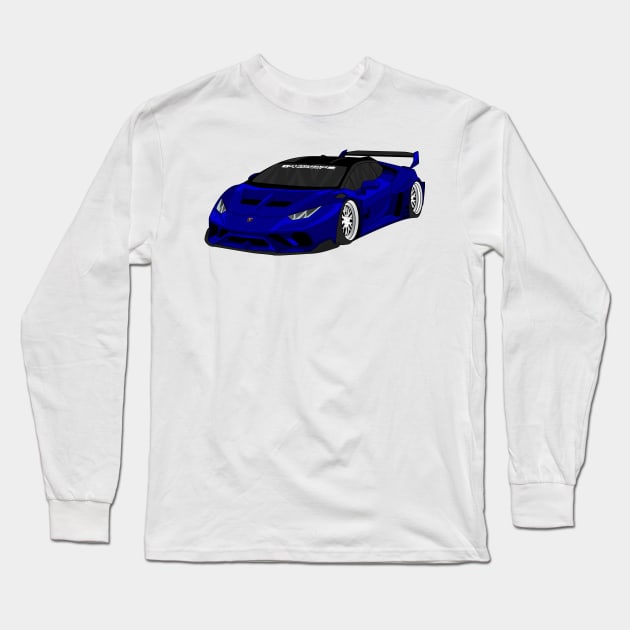 lamborghini huracan NAVY Long Sleeve T-Shirt by VENZ0LIC